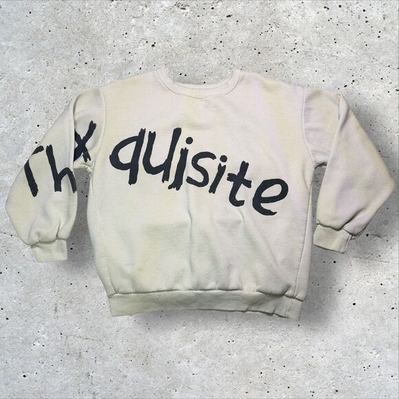 Vintage CP Company The Exquisite Spellout Graphic Crewneck Sweatshirt Distressed - Picture 1 of 12